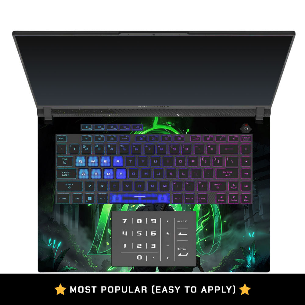 Zoro Green Aura Asus ROG Strix G16 G614J Laptop Skin