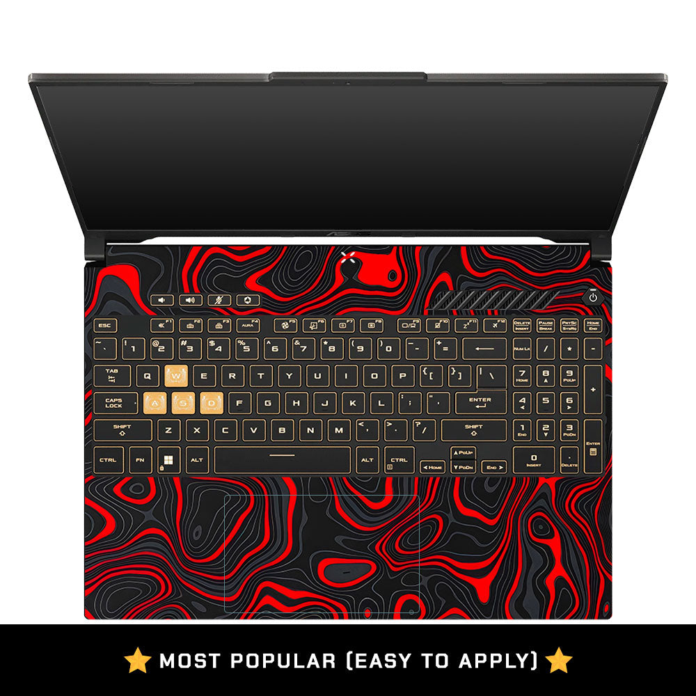 Crimson Waves Asus Gaming V16 V3607 Laptop Skin