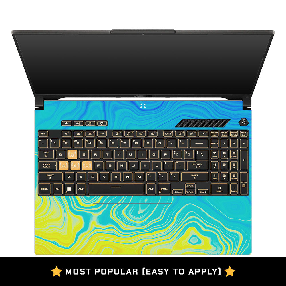 Ocean Gradient Waves Asus Gaming V16 V3607 Laptop Skin