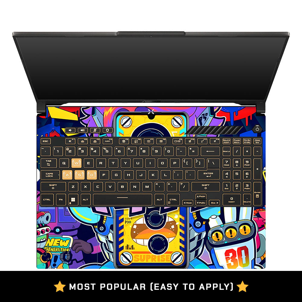 Futuristic Cyberpunk Vision Asus Gaming V16 V3607 Laptop Skin