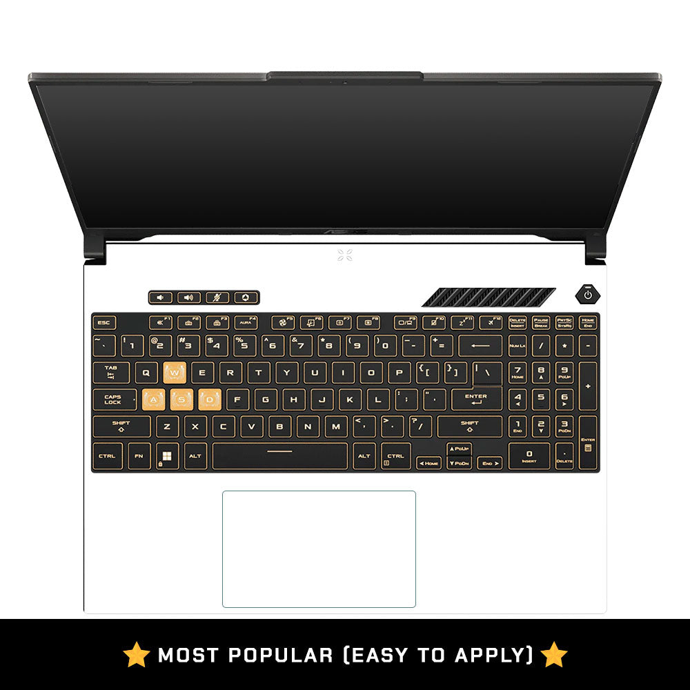 Textured White Asus Gaming V16 V3607 Laptop Skin