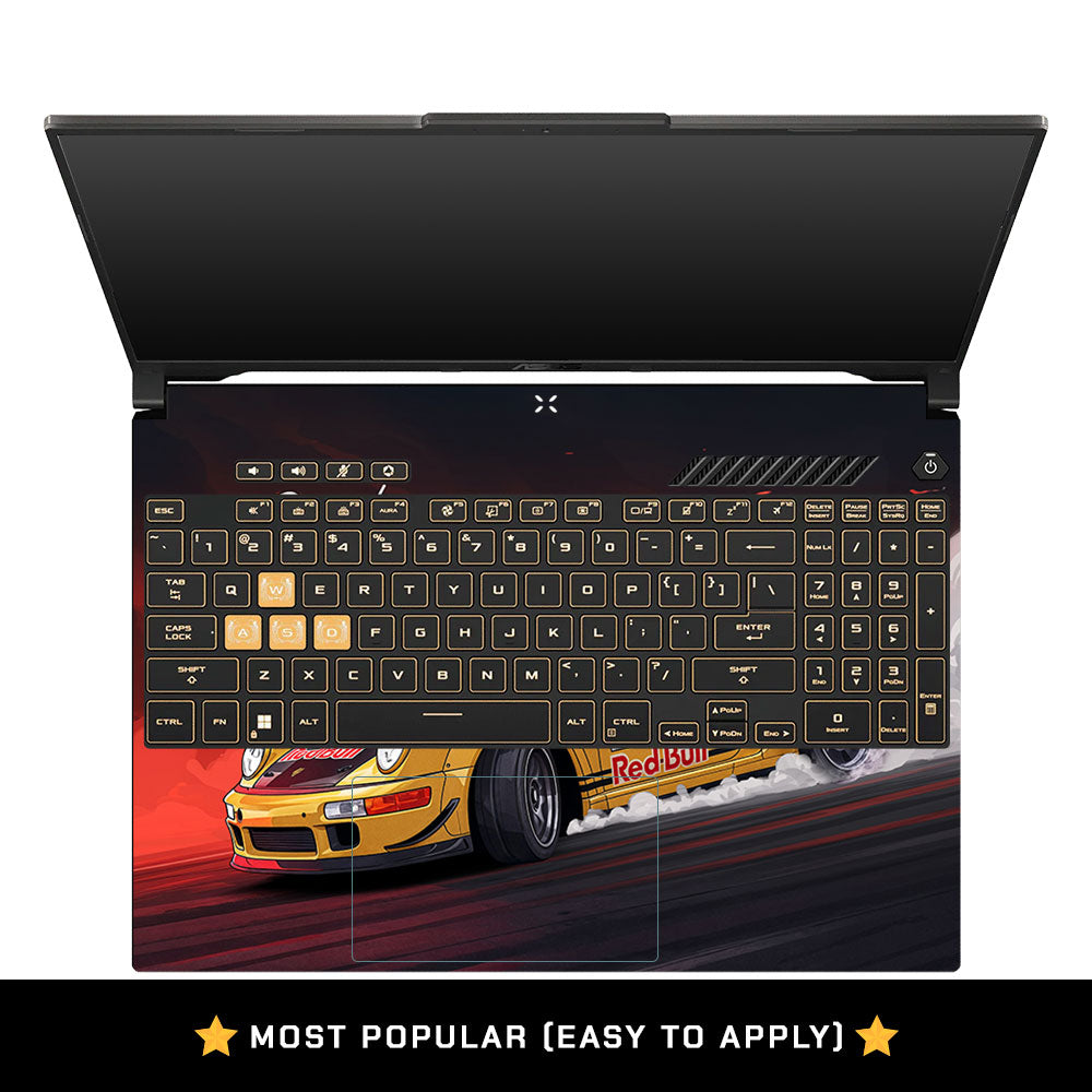 Porsche 911 Red Bull Classic Racer Asus Gaming V16 V3607 Laptop Skin