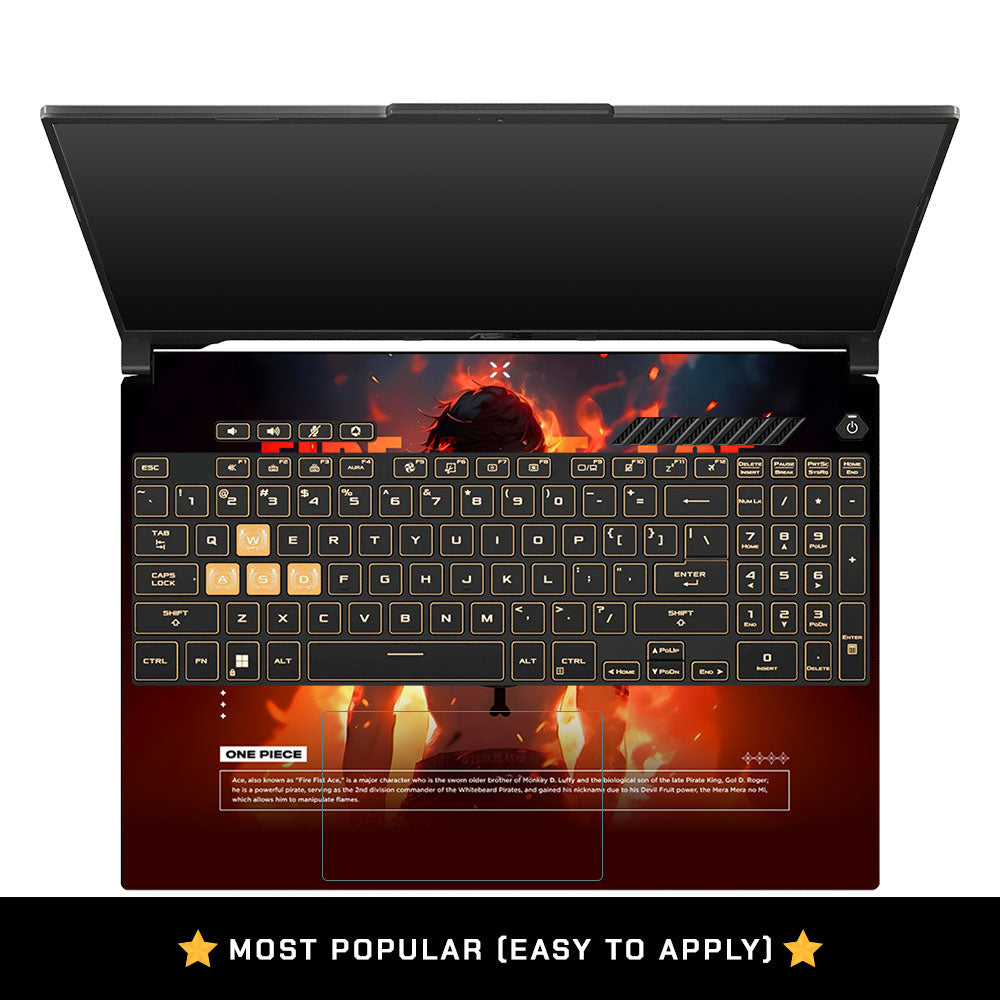 Anime Fire Pirate Asus Gaming V16 V3607 Laptop Skin