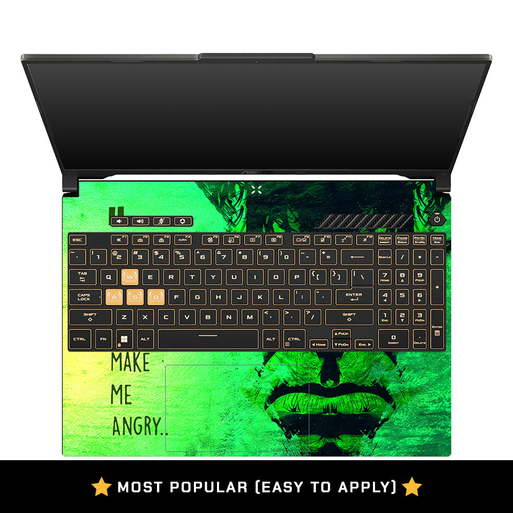 Green Comic Titan Asus Gaming V16 V3607 Laptop Skin