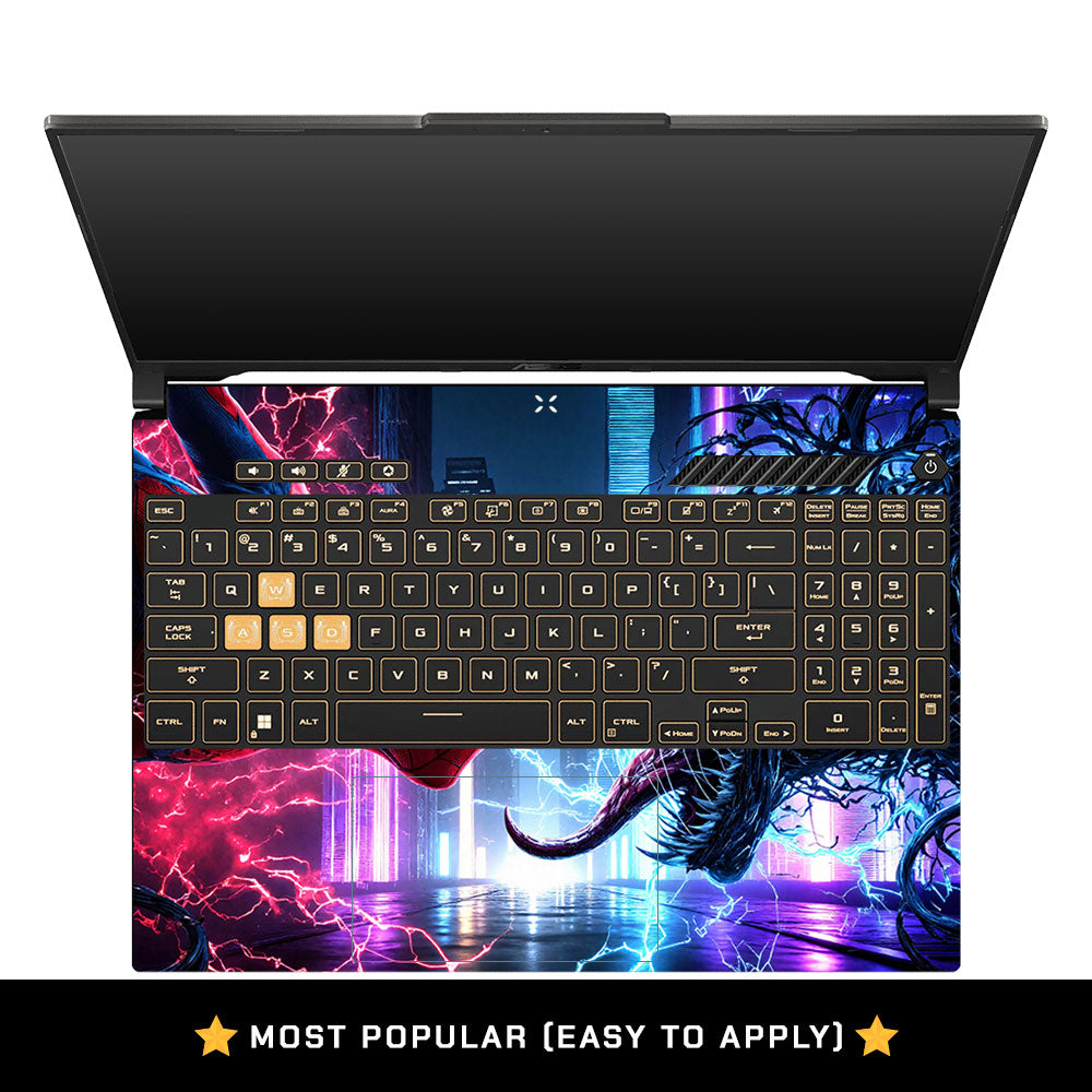 Spiderman vs Venom Showdown Asus Gaming V16 V3607 Laptop Skin