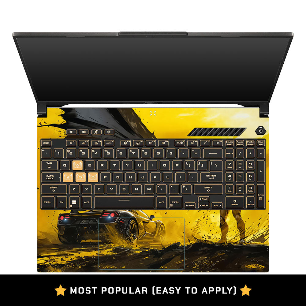 Dark Hero Velocity Asus Gaming V16 V3607 Laptop Skin