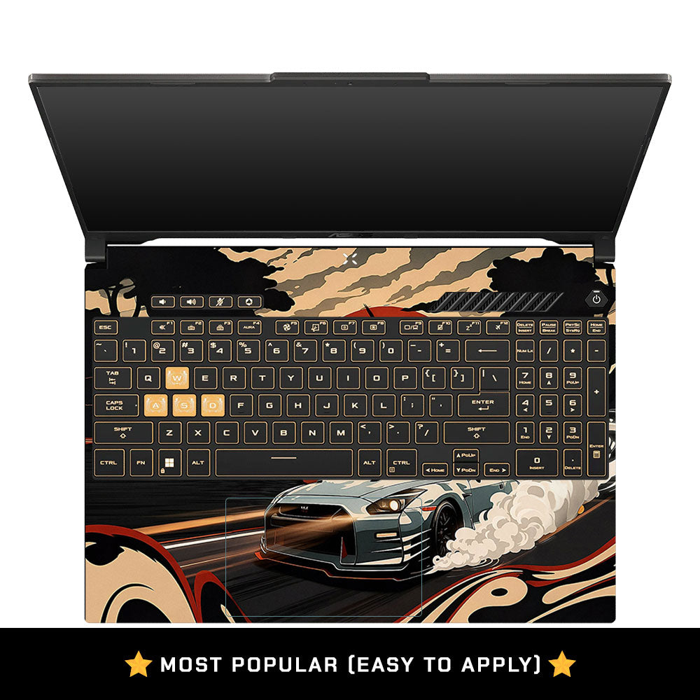 Samurai Rising Sun GTR Asus Gaming V16 V3607 Laptop Skin