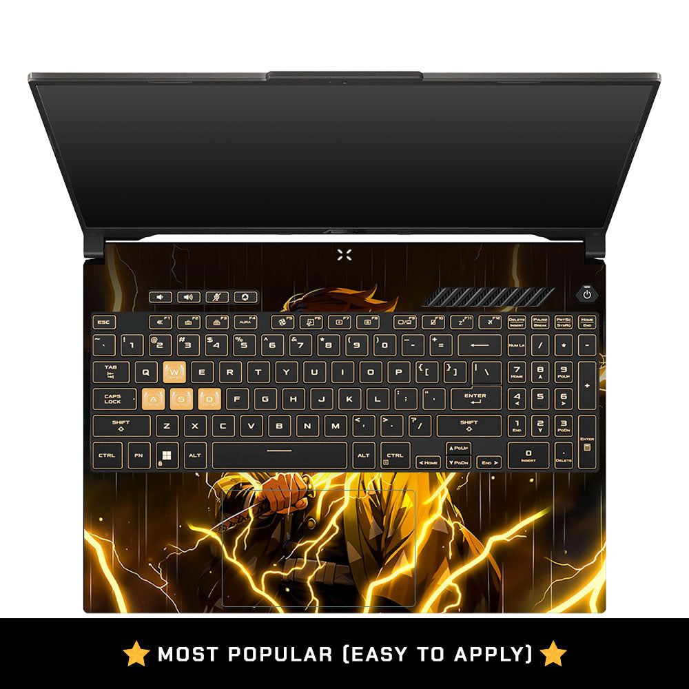 Thunder Soul Lightning Zenitsu Asus Gaming V16 V3607 Laptop Skin