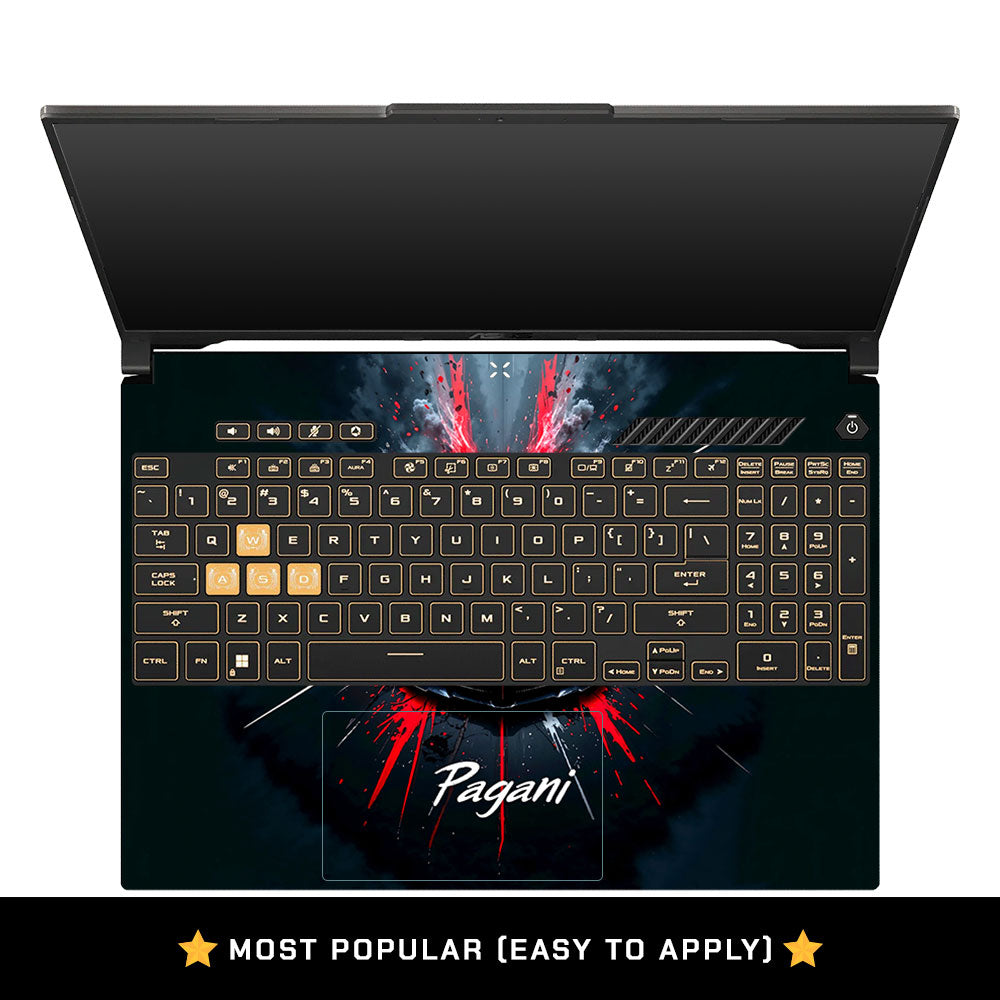 Pagani Midnight Impact Asus Gaming V16 V3607 Laptop Skin