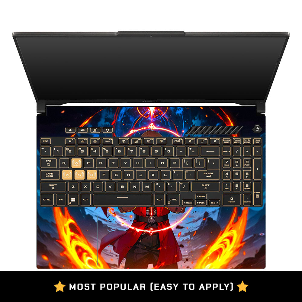 Anime Alchemist Warrior Asus Gaming V16 V3607 Laptop Skin