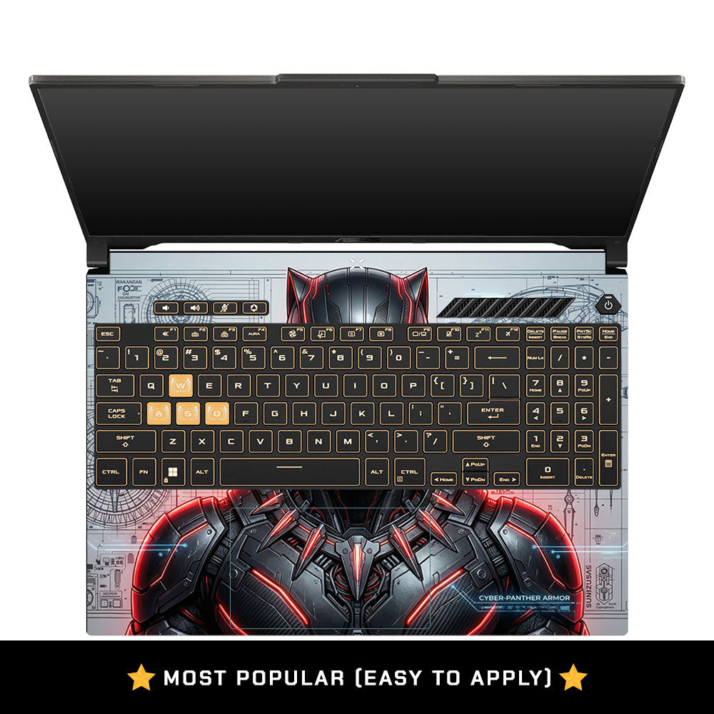 Black Panther Vibranium Tech Asus TUF Gaming F16 and TUF Gaming A16 Laptop Skin