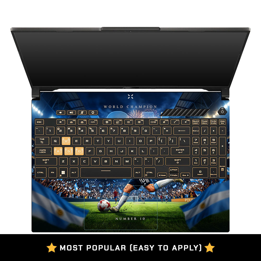 Messi World Champ Energy Asus Gaming V16 V3607 Laptop Skin