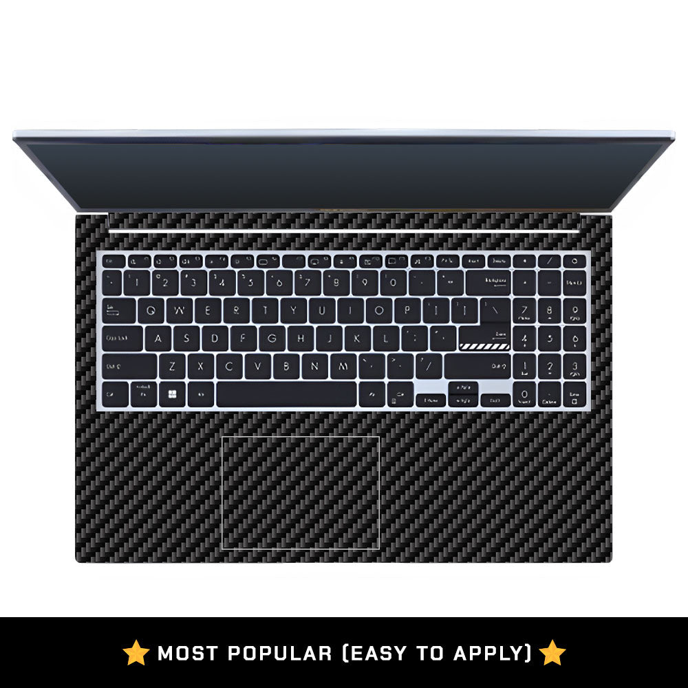 Textured Carbon Fibre Asus Vivobook 15 X1502VA Laptop Skin