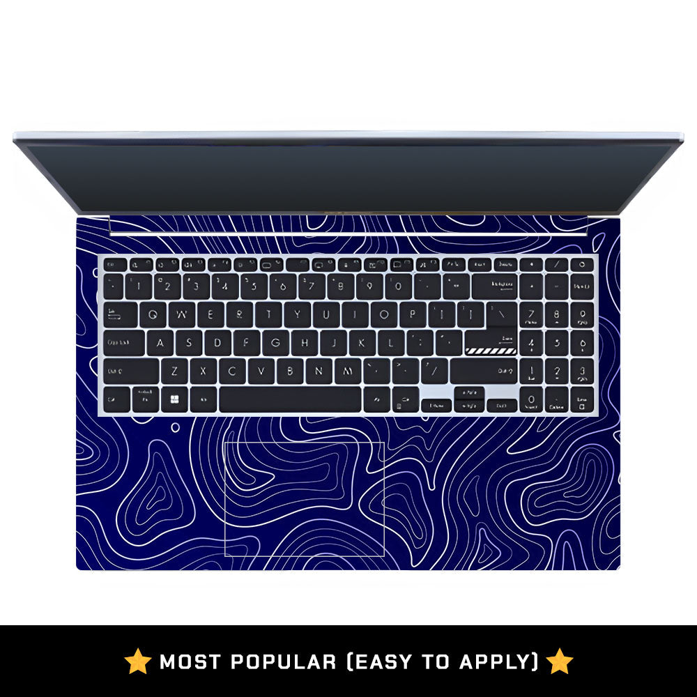 Deep Blue Contour Depths Asus Vivobook 15 X1502VA Laptop Skin