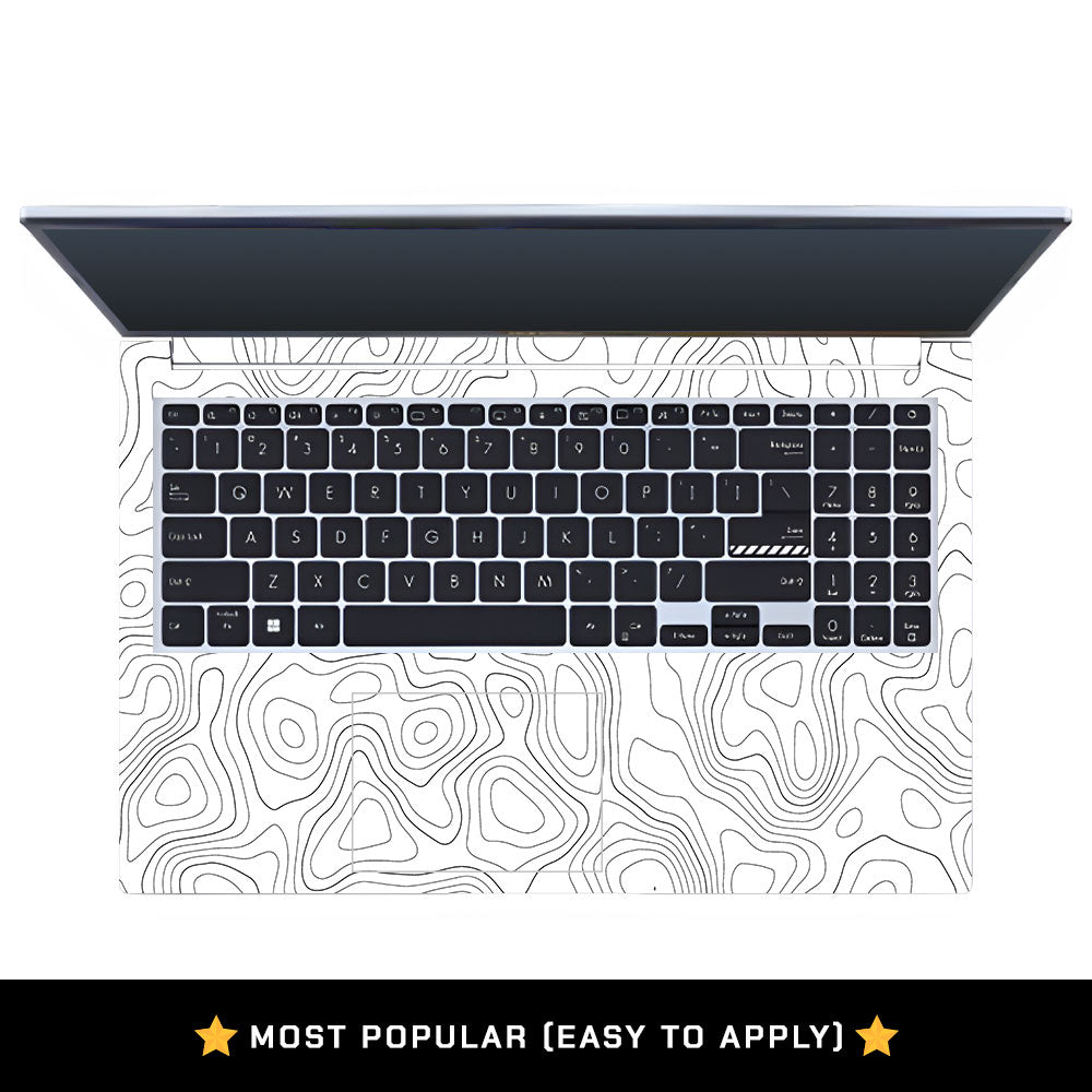 White Contour Design Asus Vivobook 15 X1502VA Laptop Skin