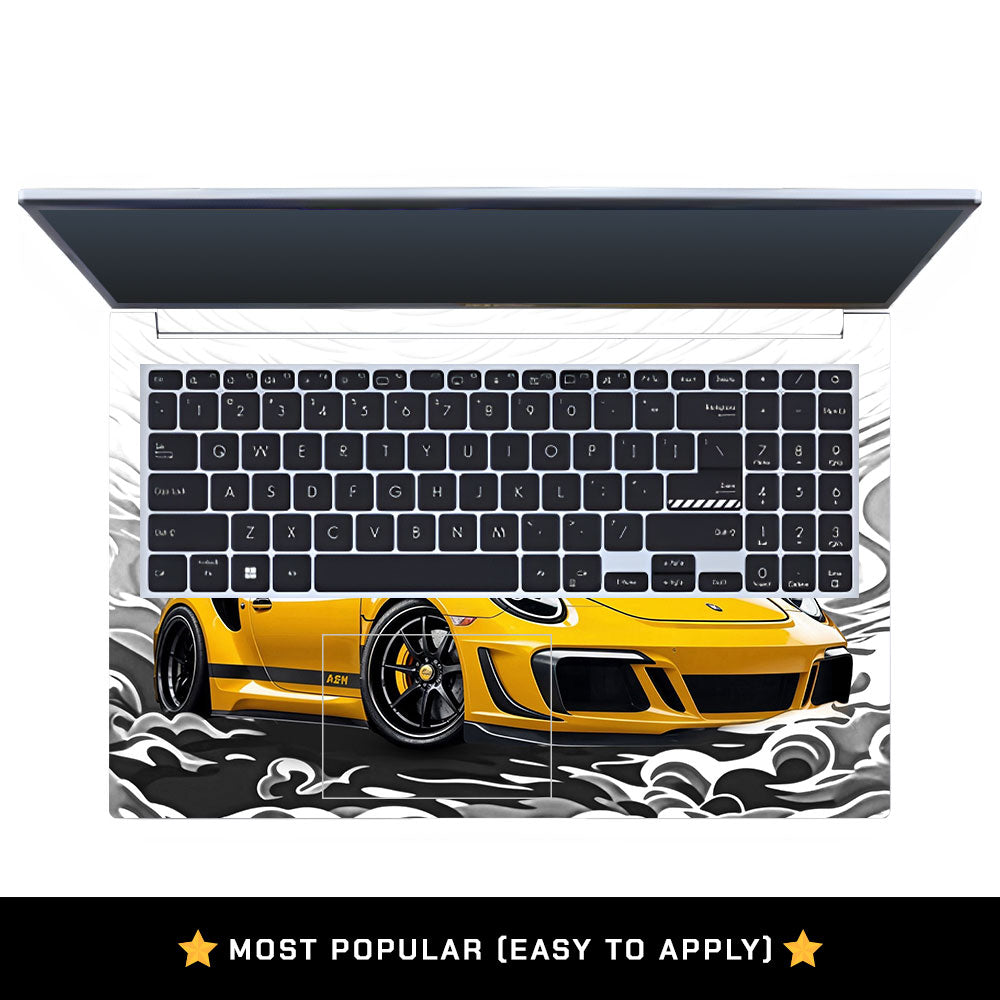 Yellow Sports Coupe Asus Vivobook 15 X1502VA Laptop Skin