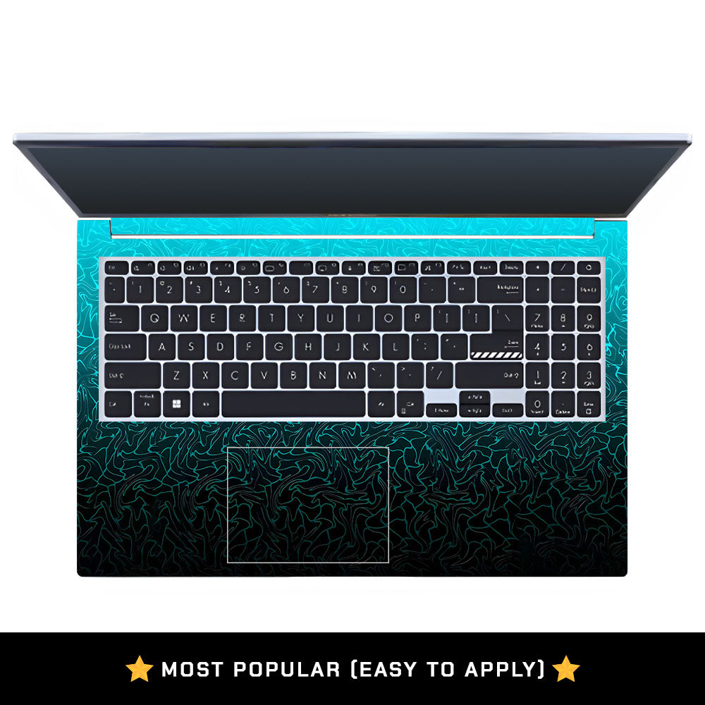 Cyan Blue to Black Asus Vivobook 15 X1502VA Laptop Skin