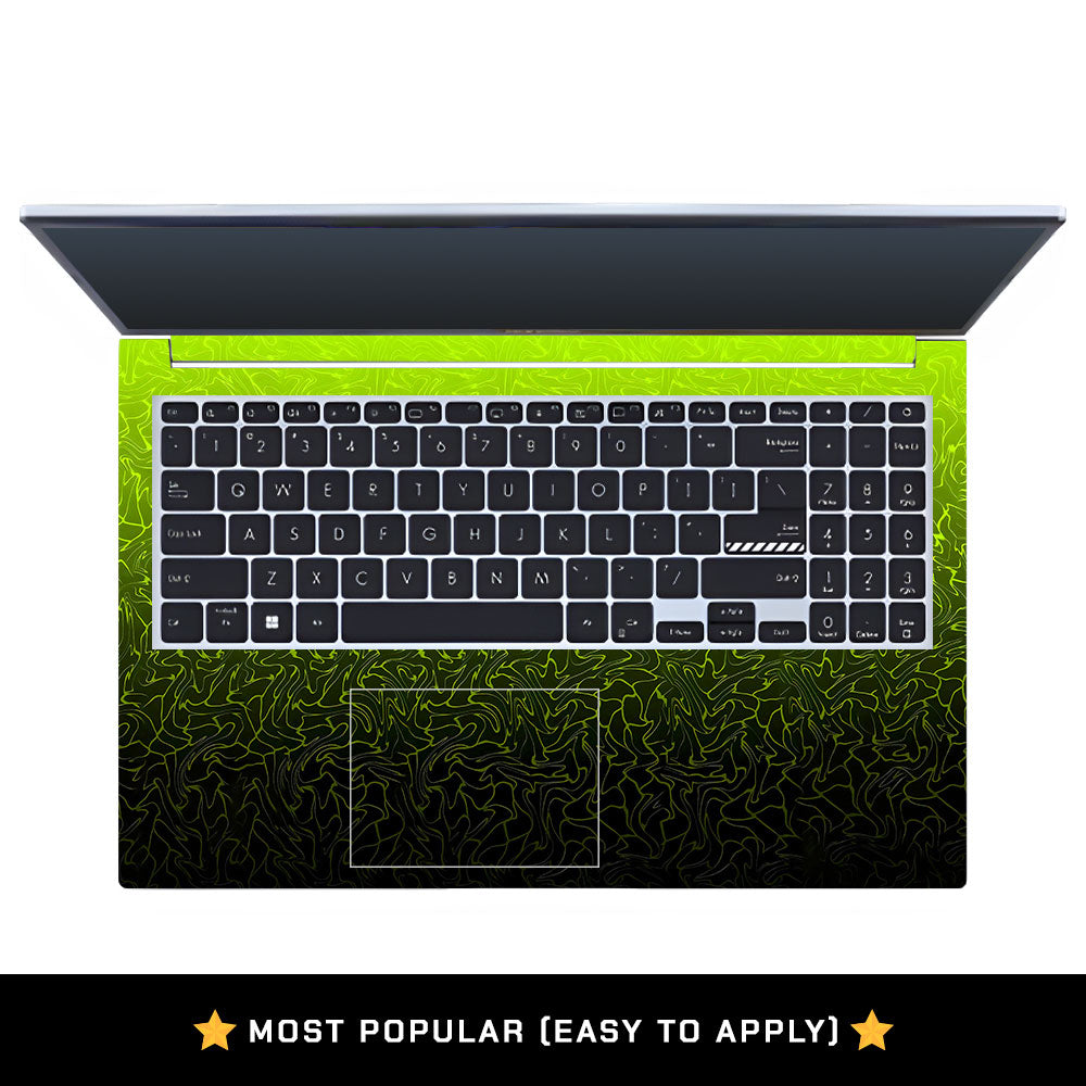 Lime Yellow to Black Gradient Asus Vivobook 15 X1502VA Laptop Skin
