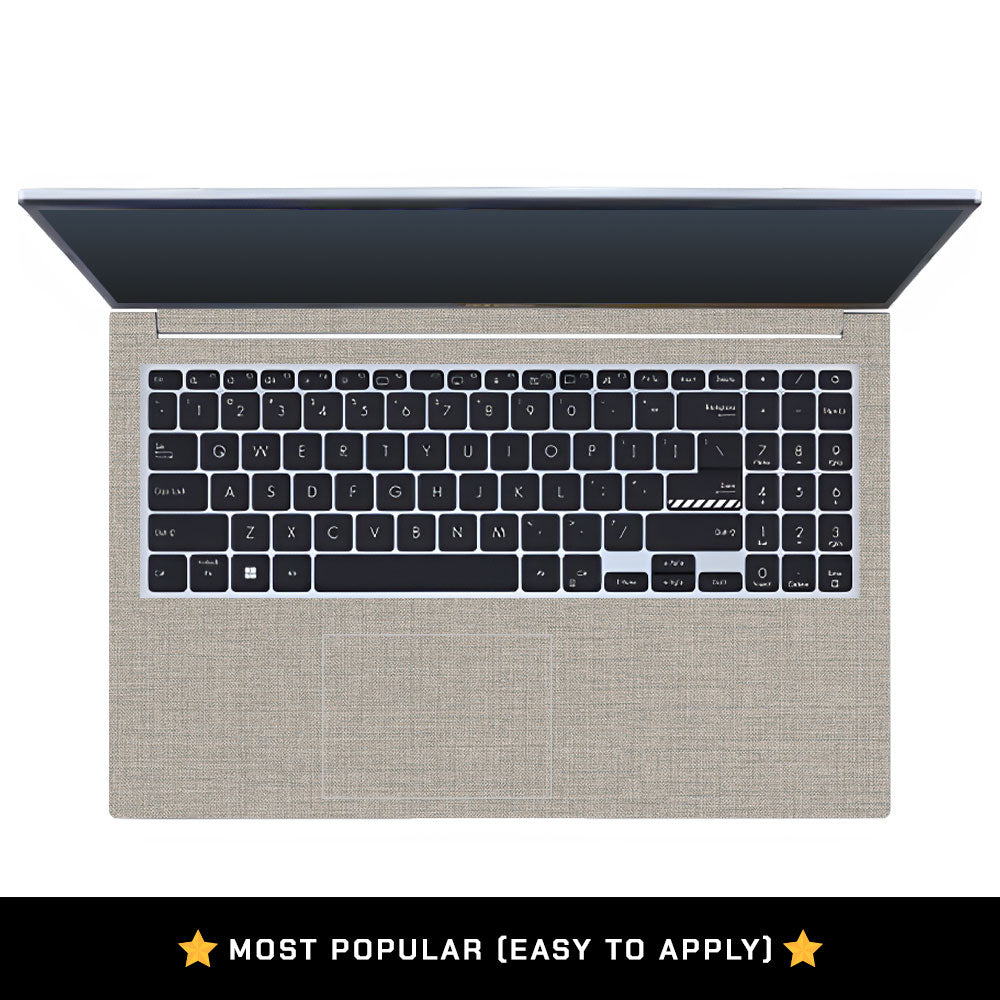 Textured Fabric Grey Asus Vivobook 15 X1502VA Laptop Skin