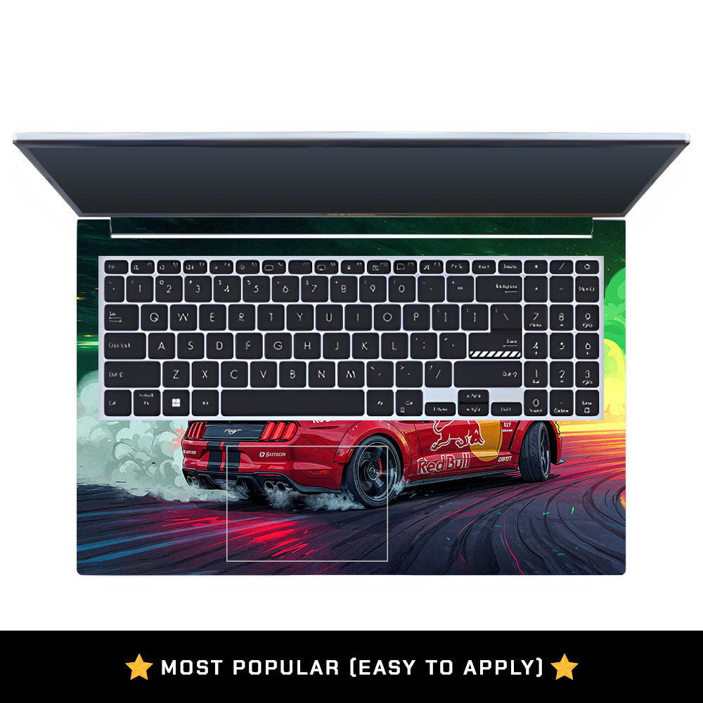 Mustang GT Red Bull Drift Beast Asus Vivobook 15 X1502VA Laptop Skin