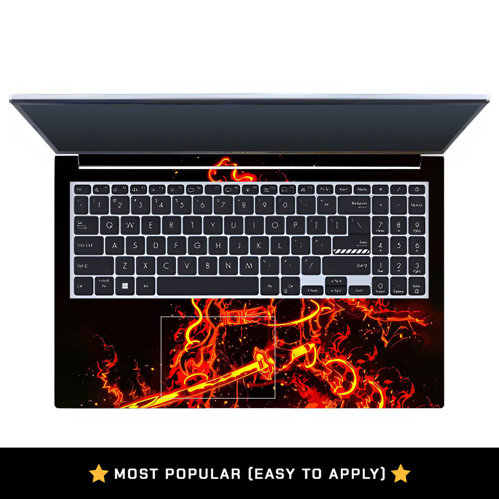 Blazing Anime Swordsman Asus Vivobook 15 X1502VA Laptop Skin
