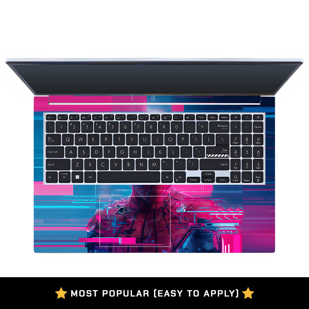 Glitch Spider Neon Web Asus Vivobook 15 X1502VA Laptop Skin