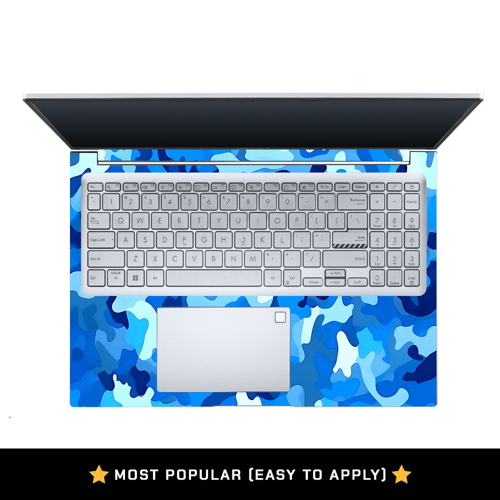 Arctic Blue Camo Pattern Asus Vivobook 16 X1605V Laptop Skin