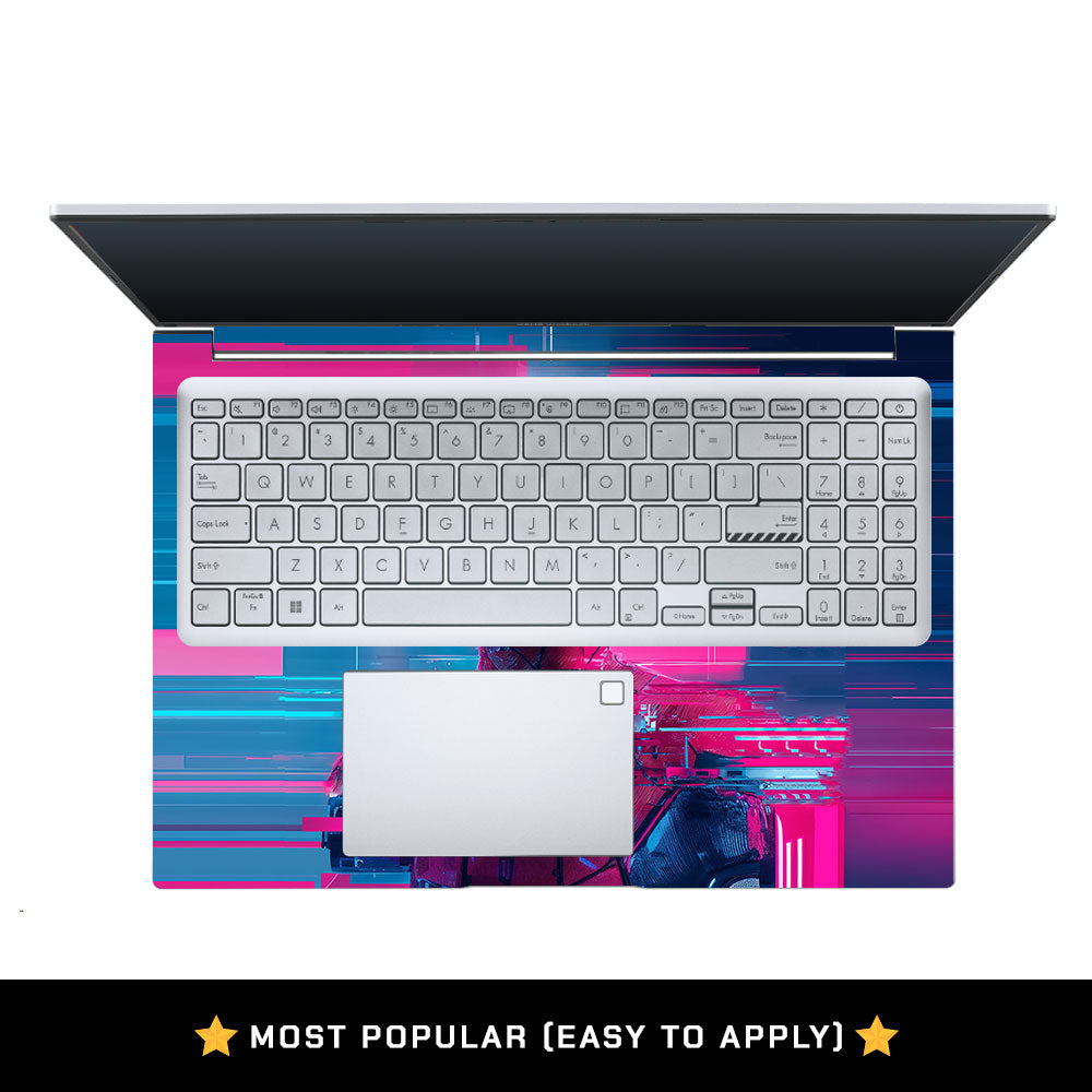 Glitch Spider Neon Web Asus Vivobook 16 X1605V Laptop Skin