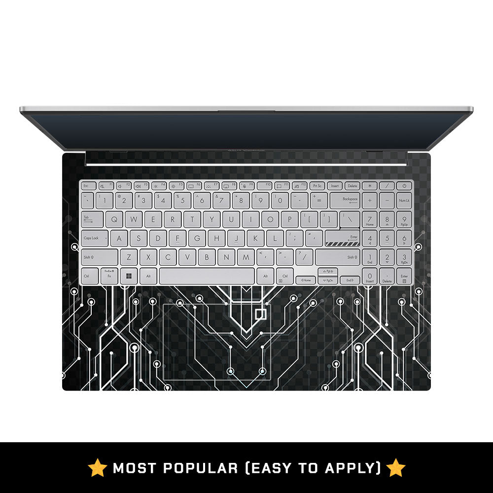 Black Digital Circuit Asus Vivobook Go 15 E1504G Laptop Skin