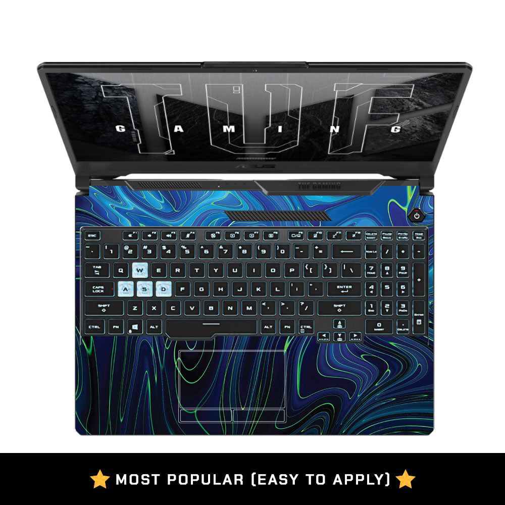Cobalt Liquid Design Asus TUF F15 FX506 and A15 FA506 Laptop Skin