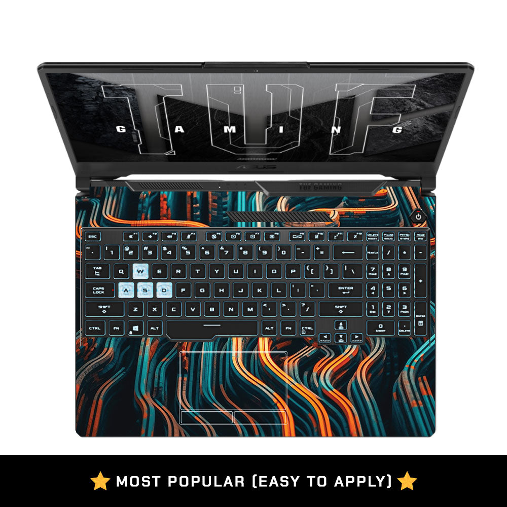 Glowing Stripes In Modern Set Asus TUF F15 FX506 and A15 FA506 Laptop Skin