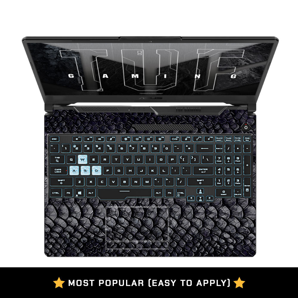 Black Dragon Scale Asus TUF F15 FX506 and A15 FA506 Laptop Skin