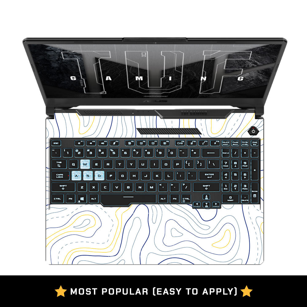 Minimalist Colorful Contours Asus TUF F15 FX506 and A15 FA506 Laptop Skin