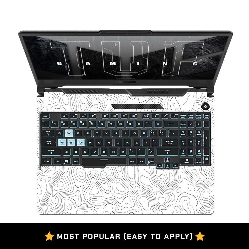 White Contour Design Asus TUF F15 FX506 and A15 FA506 Laptop Skin