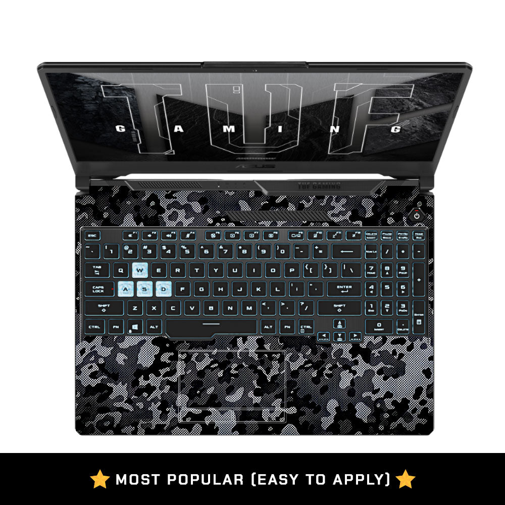 Stealth Grey Camo Asus TUF F15 FX506 and A15 FA506 Laptop Skin
