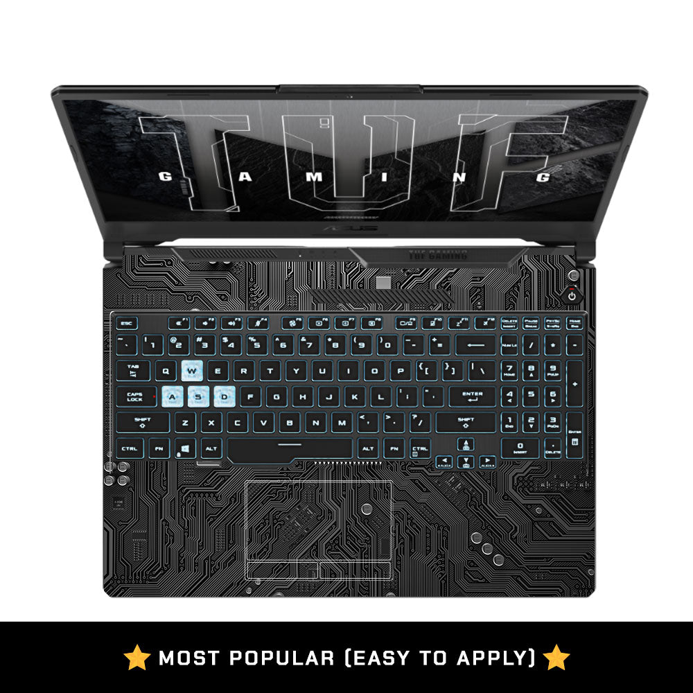 FOMO Circuit Dark Mode Asus TUF F15 FX506 and A15 FA506 Laptop Skin