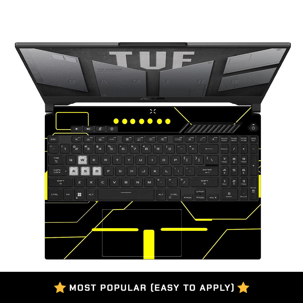 Cyberpunk Yellowline Grid Asus TUF F15 FX507 & A15 FA507 Laptop Skin