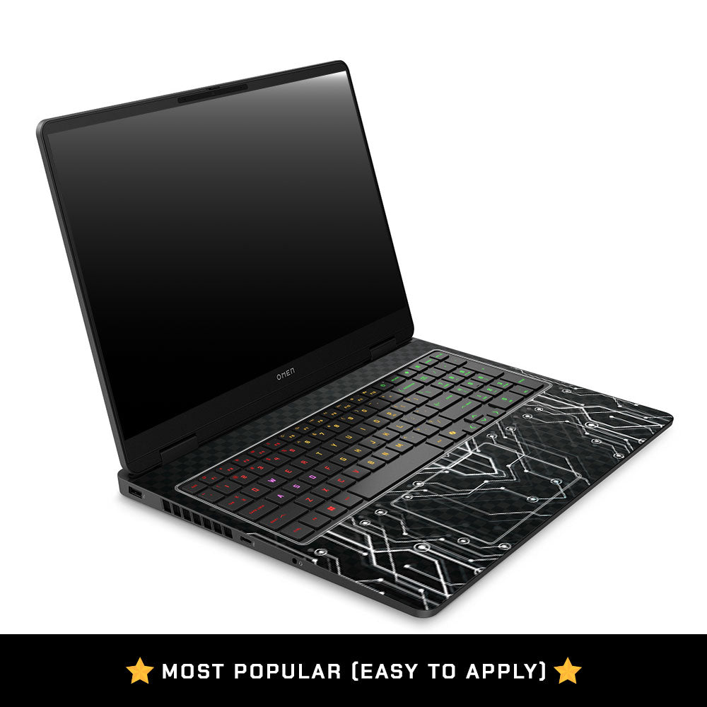 Black Digital Circuit HP Omen Gaming 16 2025, 2026 Laptop Skin
