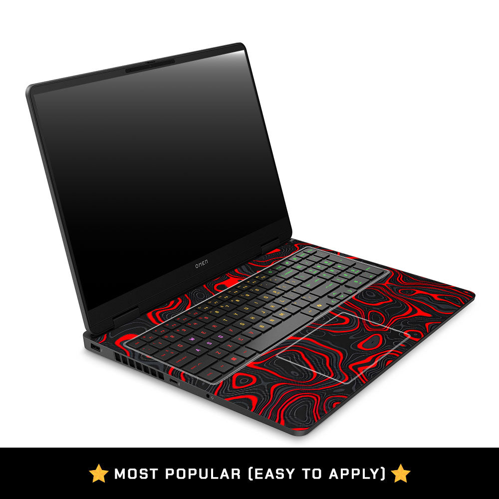Crimson Waves HP Omen Gaming 16 2025, 2026 Laptop Skin
