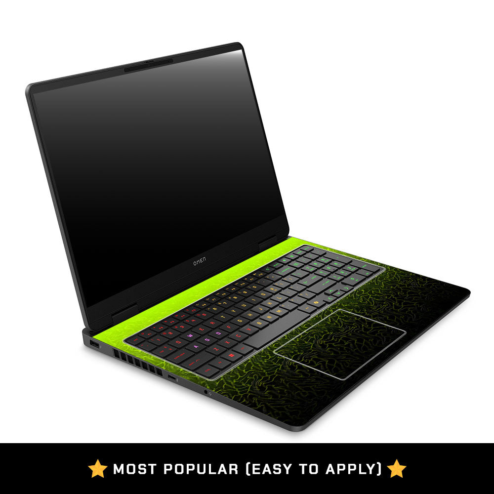 Lime Yellow to Black Gradient HP Omen Gaming 16 2025, 2026 Laptop Skin
