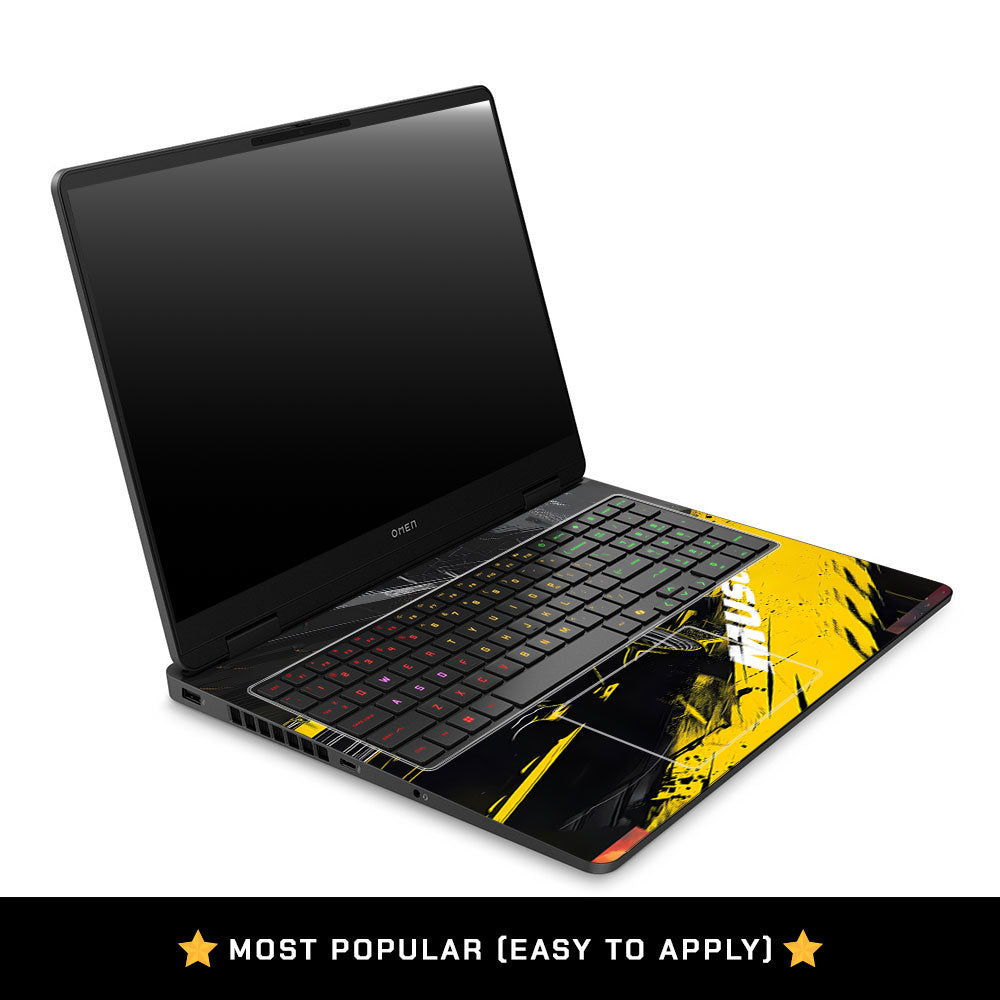 Black Muscle HP Omen Gaming 16 2025, 2026 Laptop Skin