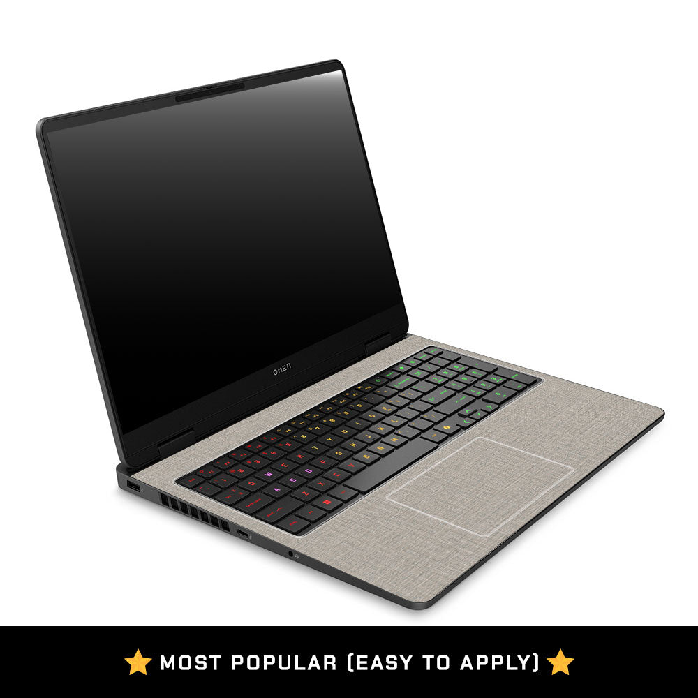 Textured Fabric Grey HP Omen Gaming 16 2025, 2026 Laptop Skin