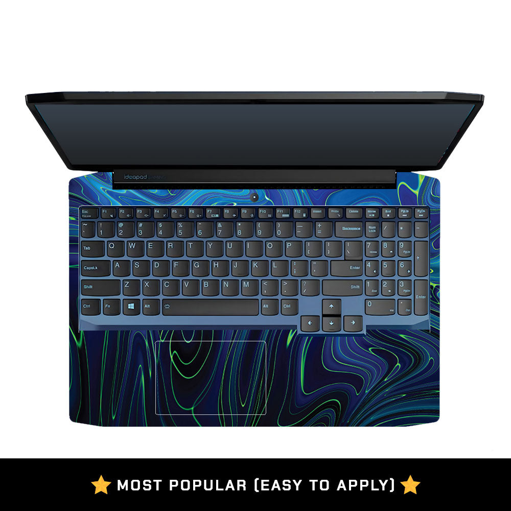 Cobalt Liquid Design Lenovo Ideapad Gaming 3 15ARH05 and 15IMH05 Laptop Skin