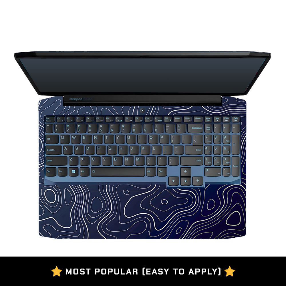 Fluid Lines Design Lenovo Ideapad Gaming 3 15ARH05 and 15IMH05 Laptop Skin