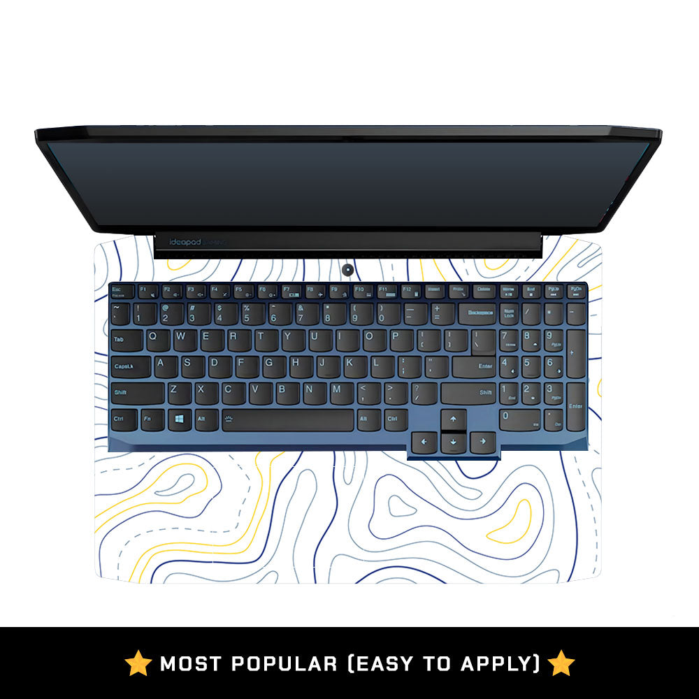 Minimalist Colorful Contours Lenovo Ideapad Gaming 3 15ARH05 and 15IMH05 Laptop Skin
