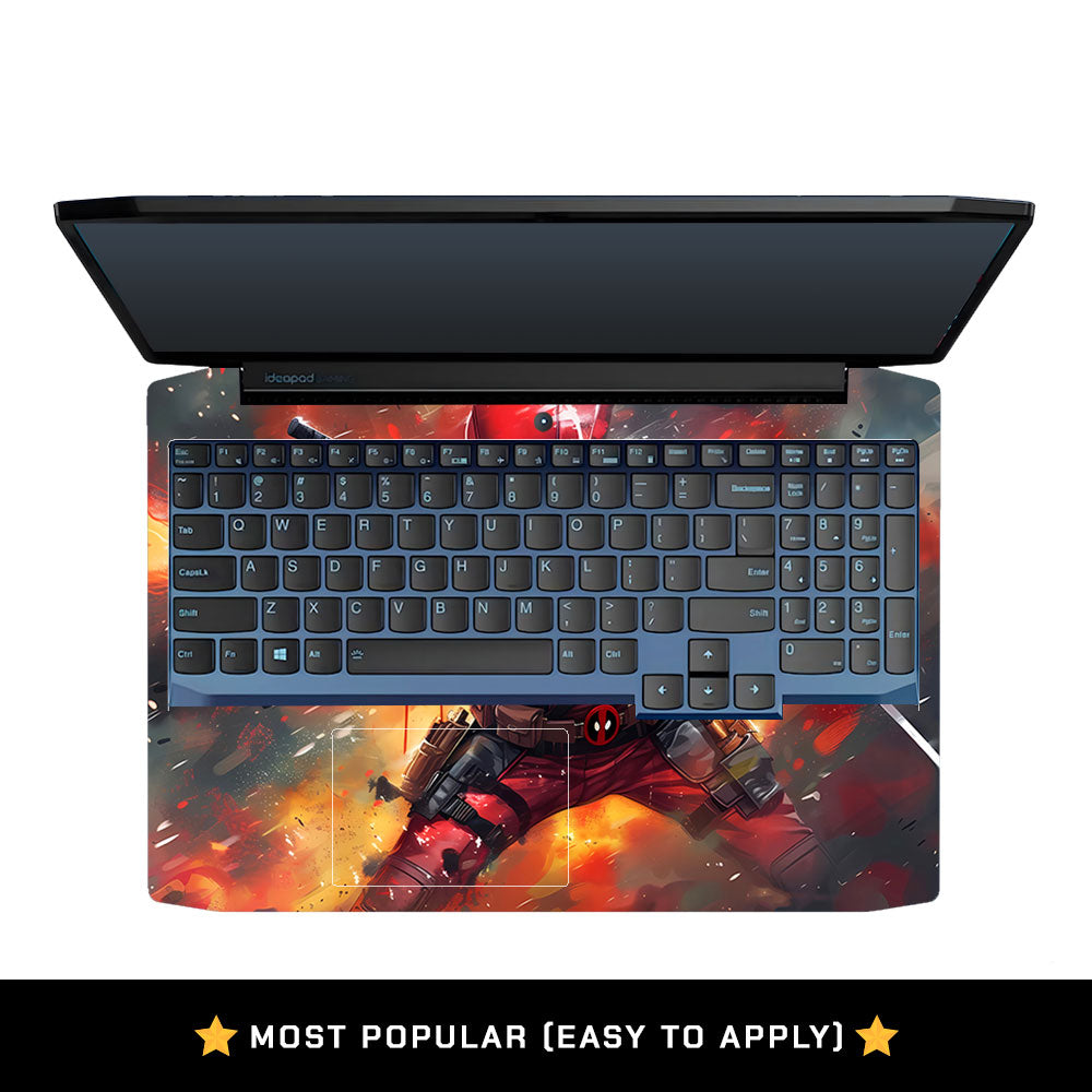 Red Comic Antihero Lenovo IdeaPad Gaming 3 15ARH05 and 15IMH05 Laptop Skin