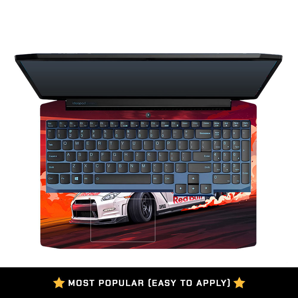 Nissan GTR Red Bull Drift Fury Lenovo IdeaPad Gaming 3 15ARH05 and 15IMH05 Laptop Skin