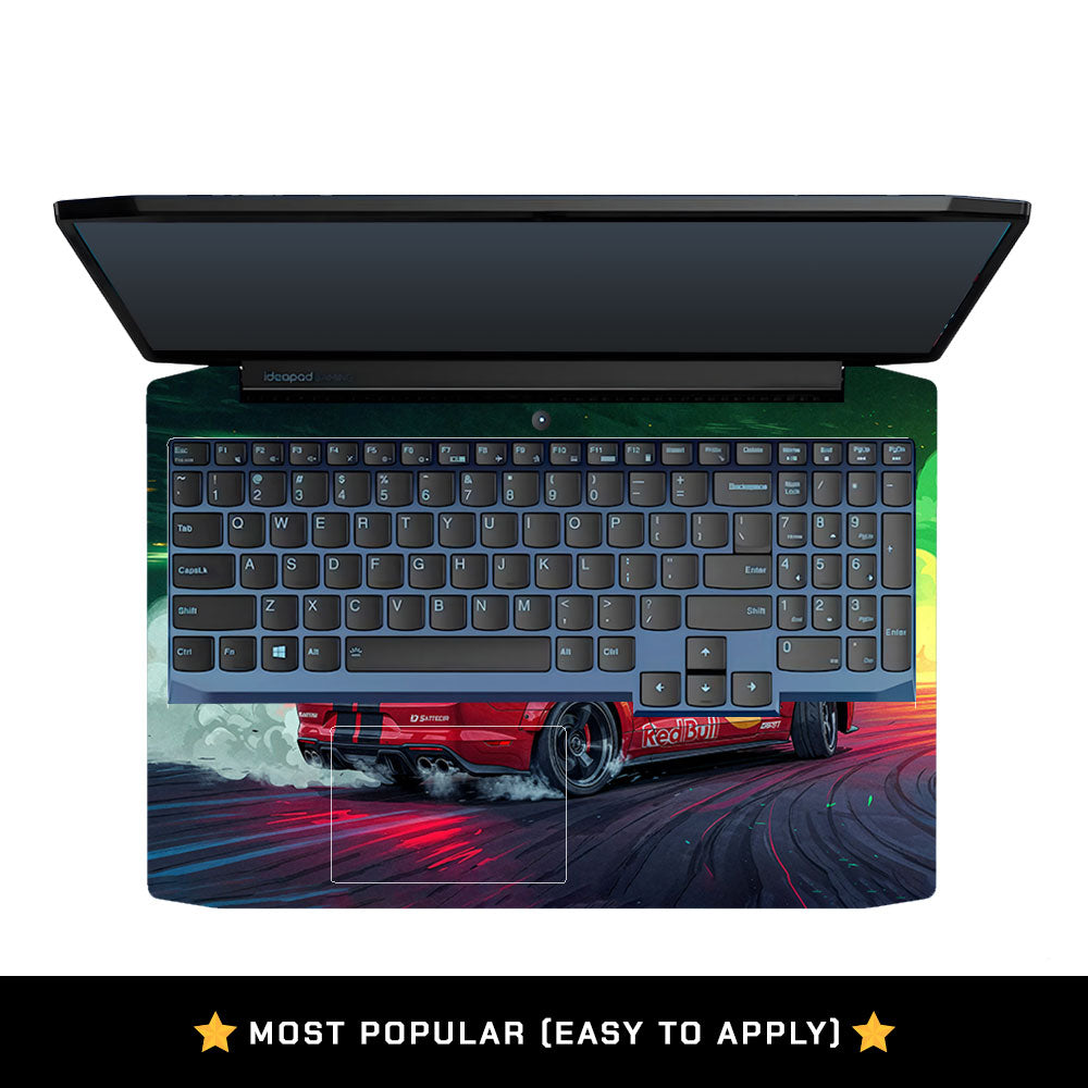 Mustang GT Red Bull Drift Beast Lenovo IdeaPad Gaming 3 15ARH05 and 15IMH05 Laptop Skin