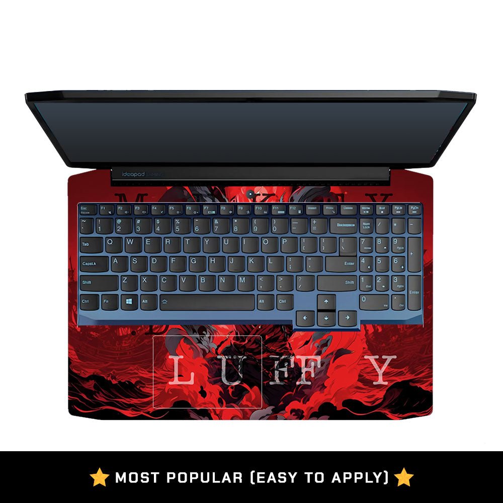 Red King Luffy Lenovo IdeaPad Gaming 3 15ARH05 and 15IMH05 Laptop Skin
