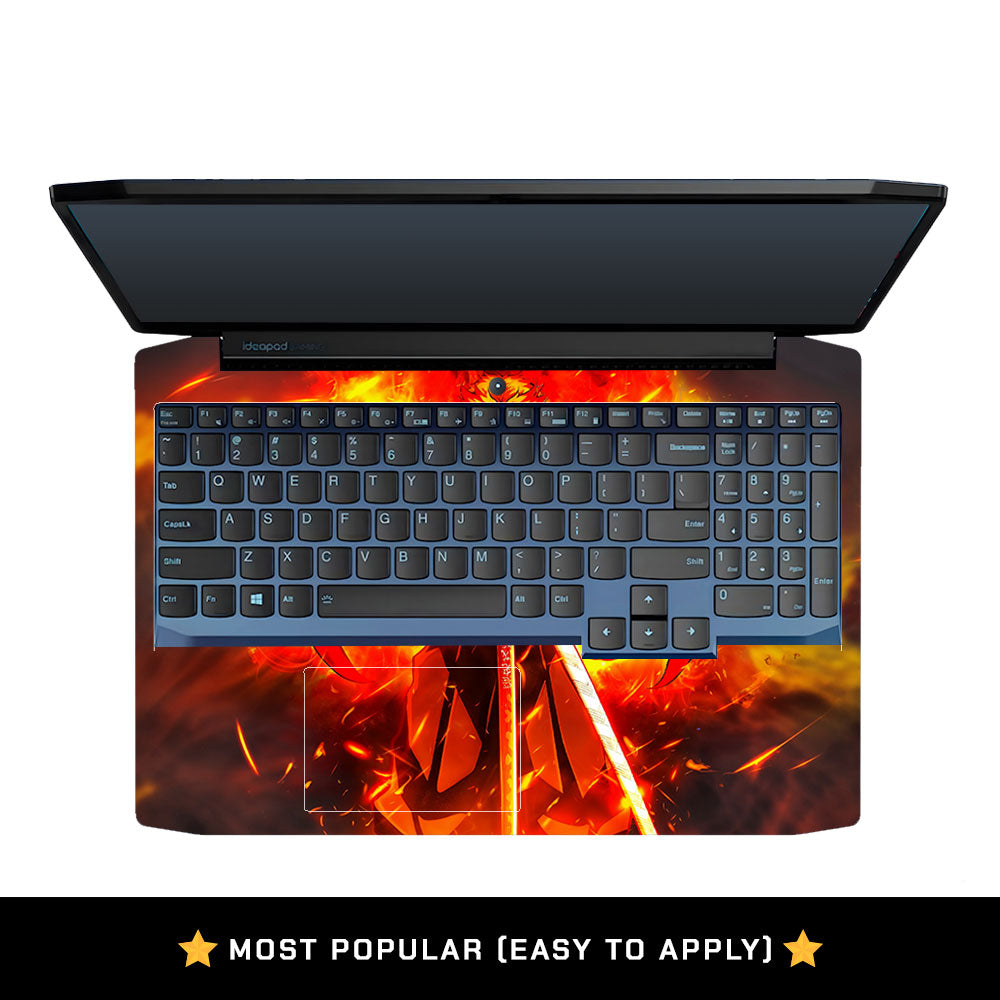 Anime Flame Swordsman Lenovo IdeaPad Gaming 3 15ARH05 and 15IMH05 Laptop Skin